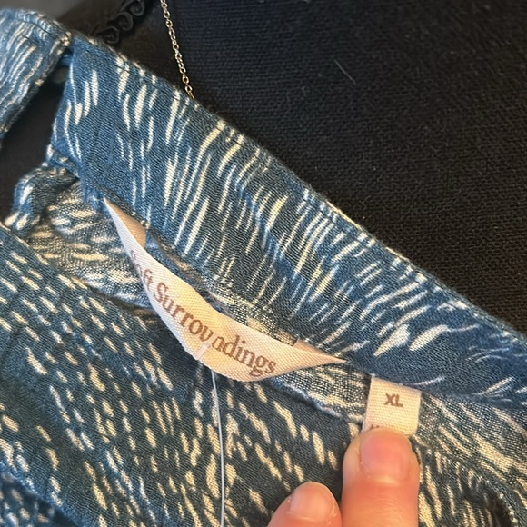 Blue Patterned Soft Surroundings Blouse - Picture 3 of 5